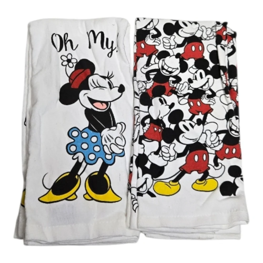 NEW Disney Mickey and Minnie Mouse 2 pack kitchen towels 2 sets‎